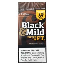 Black and Mild Filter Tip Cigars 30ct Box 