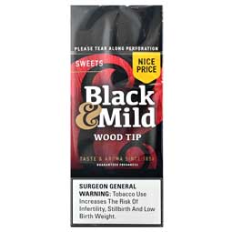 Black and Mild Sweets Wood Tip Cigars 25ct Box Pre Priced 