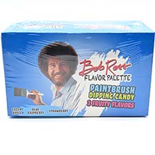 Bob Ross Flavor Palette Paintbrush Dipping Candy 3 Fruity Flavors, 18 Count Display Pack 