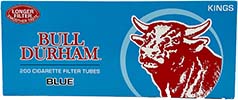 Bull Durham Cigarette Tubes Blue King Size 200ct 