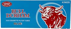 Bull Durham Cigarette Tubes Blue King Size 200ct 