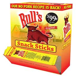 Bulls Original BIG Snack Sticks No Pork 100ct Box 