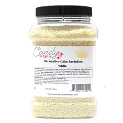 Candy Retailer Decorative Cake Sprinkles White 32oz 