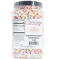 Candy Retailer Dehydrated Assorted Marshmallows 13oz Jar 