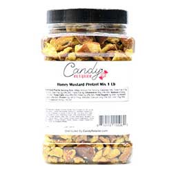 Candy Retailer Honey Mustard Pretzel Pieces 1 Lb Jar 