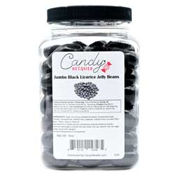 Candy Retailer Jumbo Jelly Beans Black Licorice 1 Lb 
