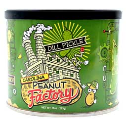 Carolina Peanut Factory Dill Pickle Flavored Peanuts 10oz Jar 