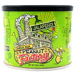 Carolina Peanut Factory Jalapeno Flavored Peanuts 10oz Jar 