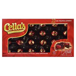 Cellas Milk Chocolate Foil Wrapped Cherries 11oz Gift Box 