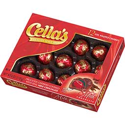 Cellas Milk Chocolate Foil Wrapped Cherries 6oz Gift Box 