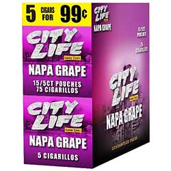 City Life Cigarillos Napa Grape 15ct 