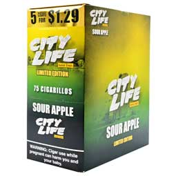 City Life Cigarillos Sour Apple 15ct 