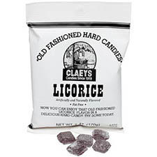 Claeys Old Fashioned Hard Candy Licorice 6oz Bag 