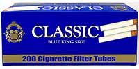 Classic Cigarette Tubes Blue 200ct 