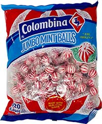 Colombina Jumbo Mint Balls 120ct Bag 