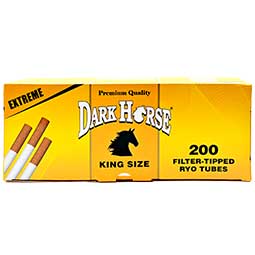 Dark Horse Extreme (Yellow) Cigarette Tubes 200ct Box 