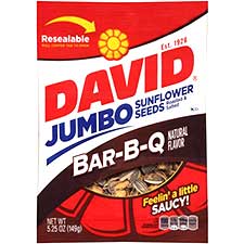 David Jumbo BBQ Sunflower Seeds 5.25oz Bag 