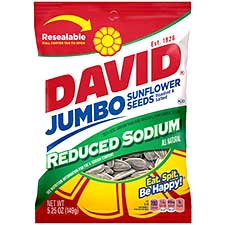 David Jumbo Original Reduced Sodium Sunflower Seeds 5.25oz Bag 