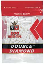 Double Diamond Filter Tips 100ct Bag 