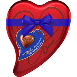 Dove Milk Chocolate Truffles Valentines Day Heart Tin 2.72oz 