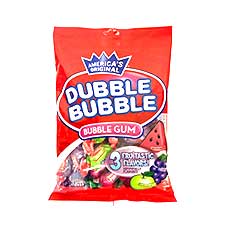 Dubble Bubble 3 Flavor Twist Bubble Gum 4oz Bag 