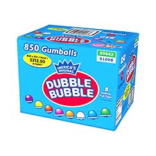 Dubble Bubble Assorted Gumballs 850ct Box 