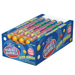 Dubble Bubble Assorted Gumball Tube 24ct Box 