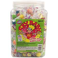 Dubble Bubble Cry Baby Extra Sour Bubble Gum 240ct Tub 