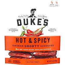 Dukes Shorty Hot n Spicy Sausages 5oz Bag 