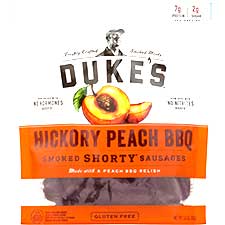 Dukes Shorty Peach BBQ Sausages 5oz Bag 