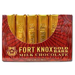 Fort Knox Milk Chocolate Mini Bars 2.9oz Box 