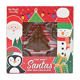 Fort Knox Mini Milk Chocolate Santas 1.5oz Box 
