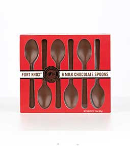 Fort Knox Milk Chocolate Spoons 6ct Box 