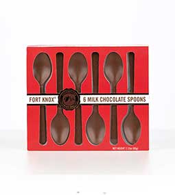 Fort Knox Milk Chocolate Spoons 6ct Box 