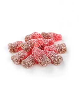 Gustafs Sour Cherry Cola Gummi Bottles 4.4lb Bag 