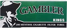 Gambler Cigarette Tubes Menthol King Size 200ct Box 