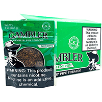 Gambler Menthol Pipe Tobacco 1oz Bag 12ct 