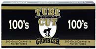 Gambler Tube Cut Cigarette Tubes Light 100s 200ct 