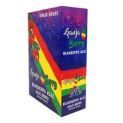 Ganja Berry Wraps Acai Blueberry 25 Packs of 2 