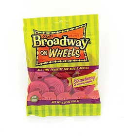 Gerrit Broadway Licorice Wheels Strawberry 5.29oz Bag 