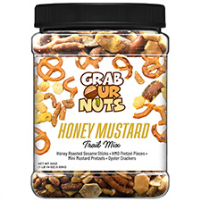 Grab Our Nuts Trail Mix Honey Mustard 28oz Jar 