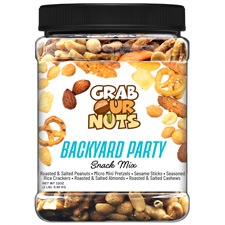 Grab Our Nuts Snack Mix Backyard Party 32oz Jar 
