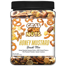 Grab Our Nuts Snack Mix Honey Mustard 28oz Jar 
