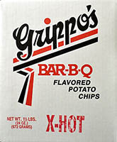 Grippos BBQ Potato Chips X HOT 1.5lb Box 