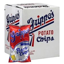 Grippos Plain Potato Chips 1.5oz Bags 24ct 