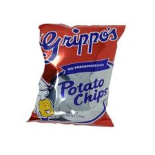 Grippos Plain Potato Chips 4.5oz Bags 18ct 