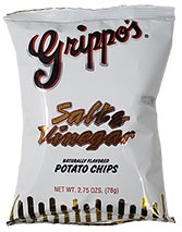 Grippos Salt And Vinegar Potato Chips 2.75oz Bags 24ct 