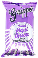 Grippos Sweet Maui Onion Wavy Potato Chips 8oz Bags 12ct 