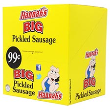 Hannahs Big Pickled Sausage 20ct Box 