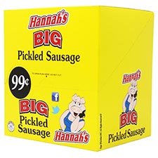 Hannahs Big Pickled Sausage 20ct Box 